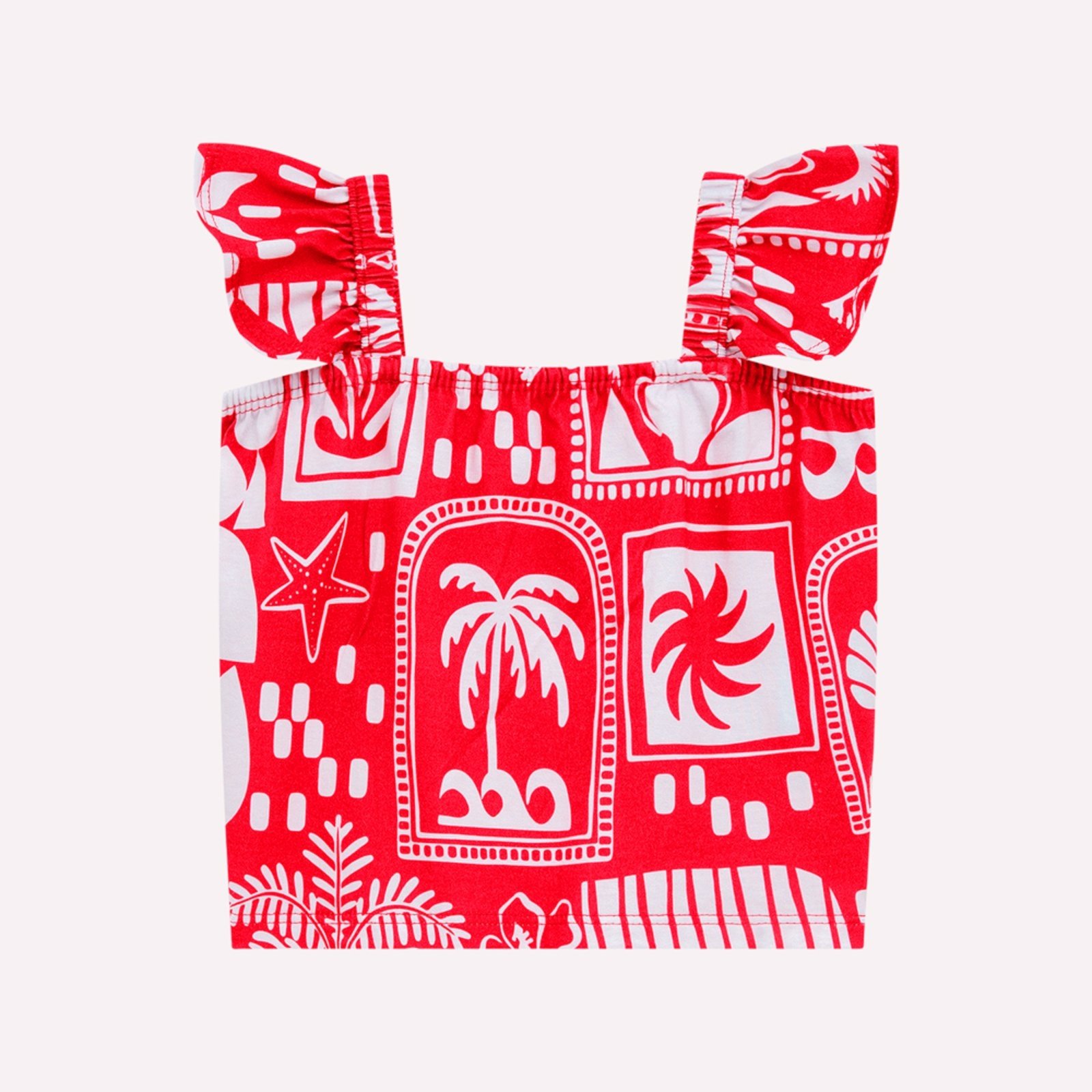Infantil – Blusa Cropped Menina em Algodão Nanai
