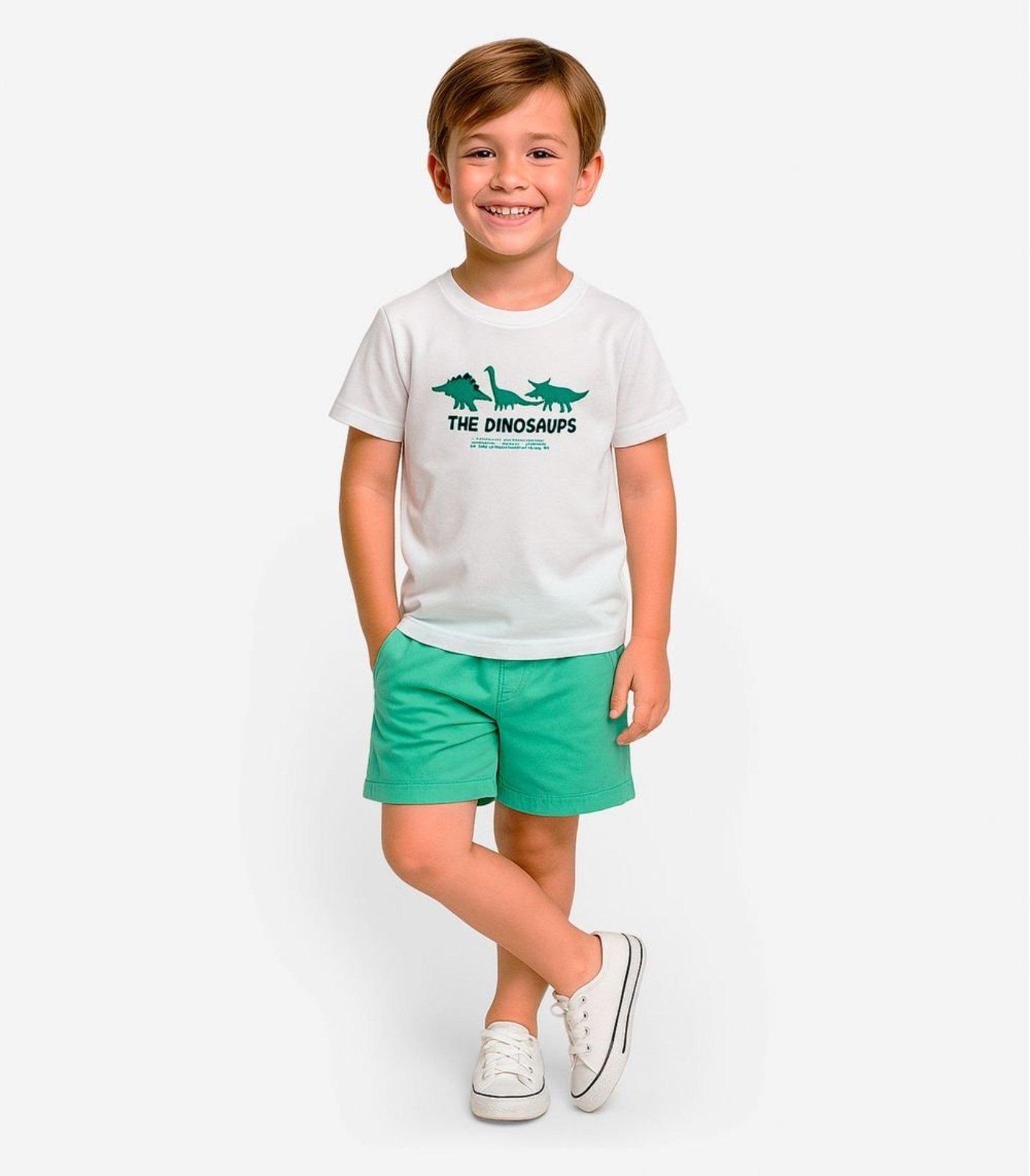 Infantil - Conjunto Camiseta Com Bermuda Select Branco