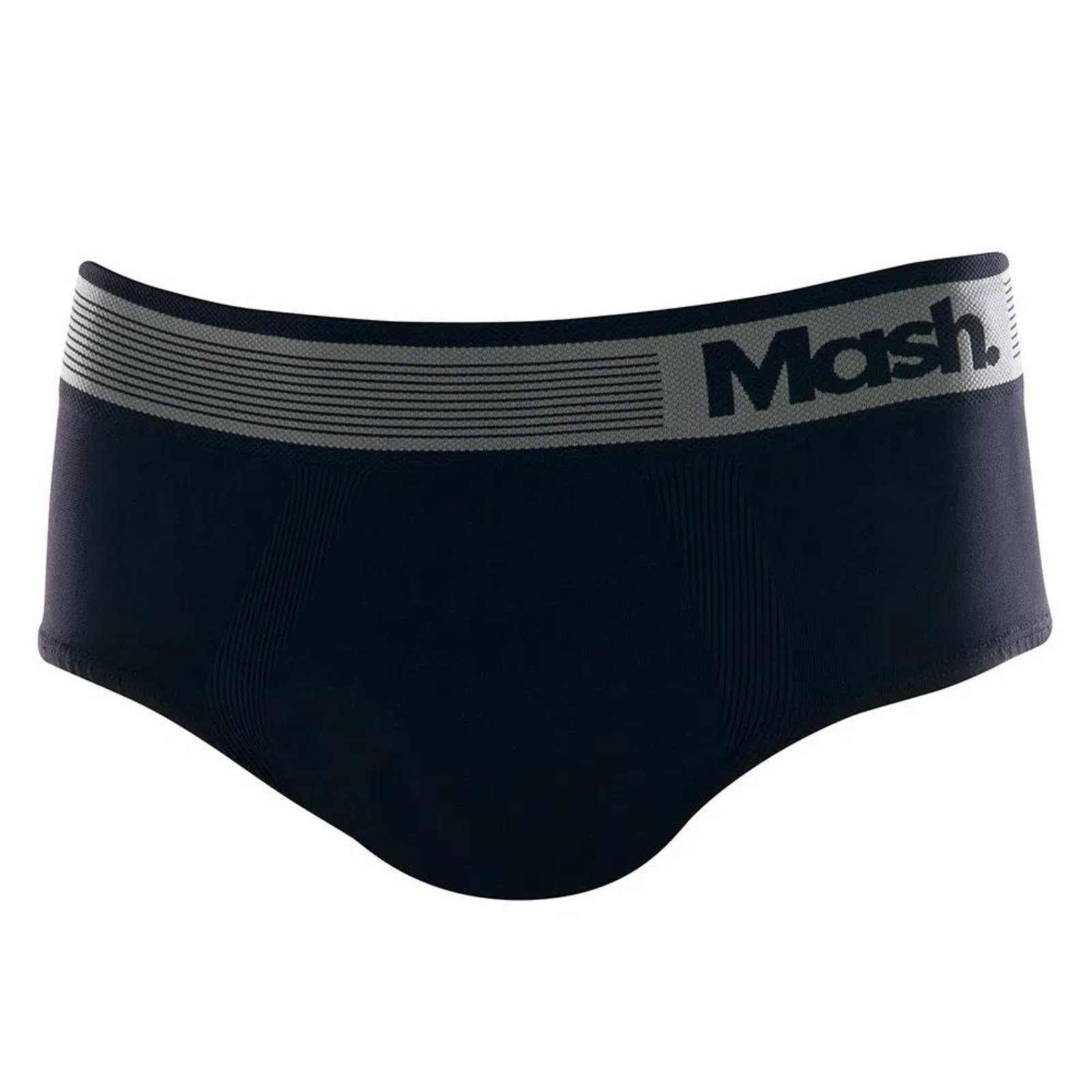 Cueca Slip Sem Costura Mash Masculina Microfibra Elástico Branco M