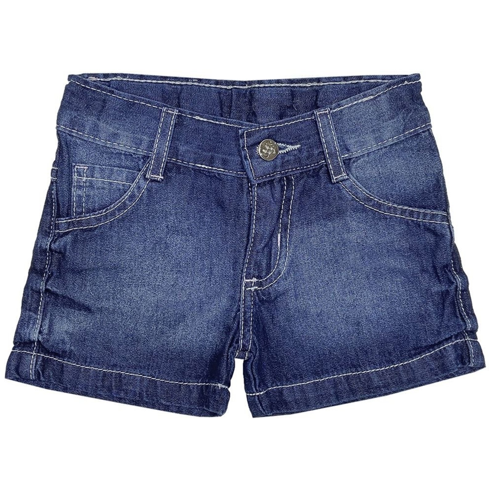 Infantil - Shorts Look Jeans Básico Jeans