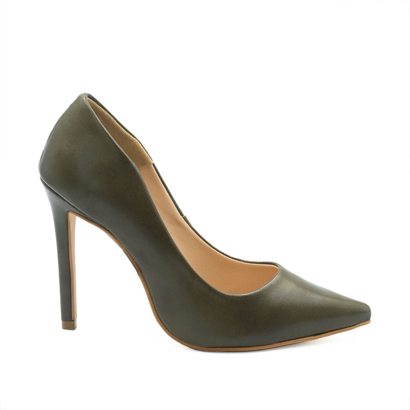 Vista 3 Scarpin Bico Fino Salto Suzy Militar ZATTA verde ZATTA verde