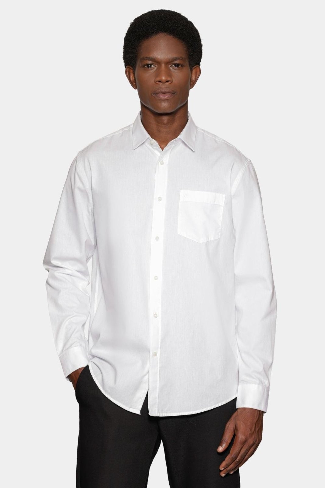 Camisa Aramis Manga Longa Algodão Mescla Lotte Branco