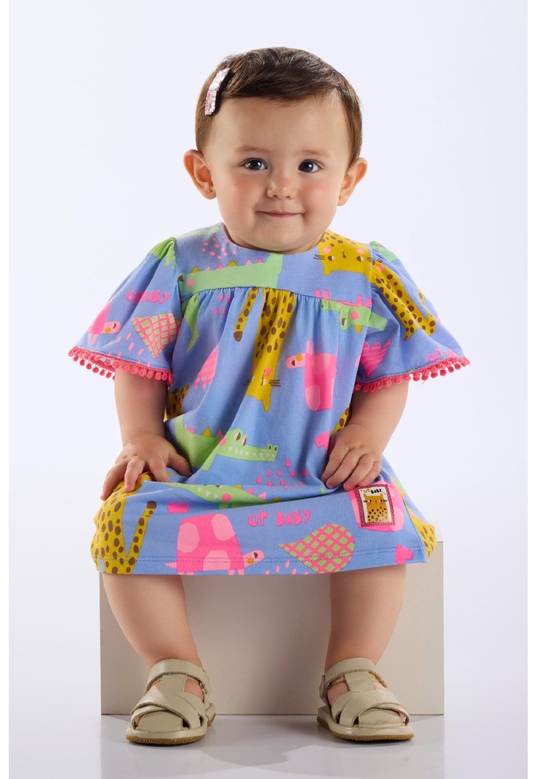 Infantil – Vestido para em Algodão Up Baby Azul
