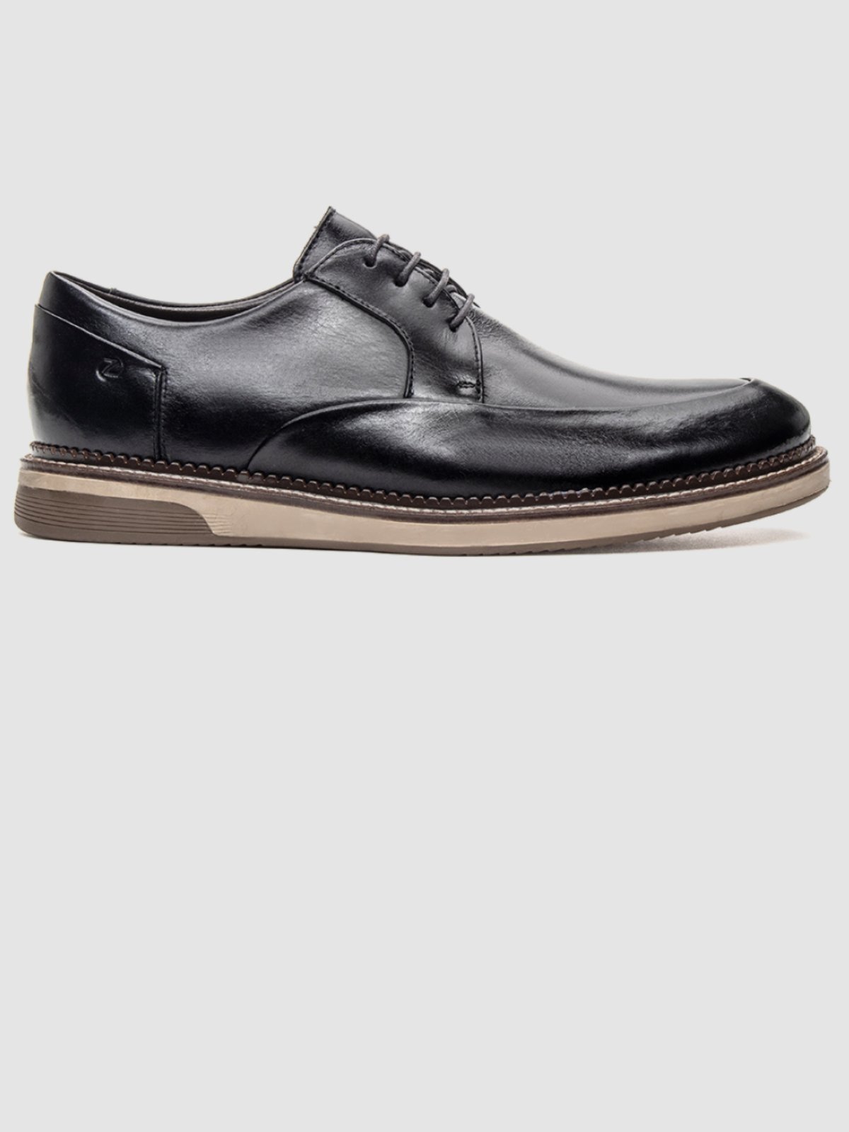 Sapato Social Urbano Preto Couro Estilo Detroit Moderno Versátil Sofisticação E Estilo Zapattero