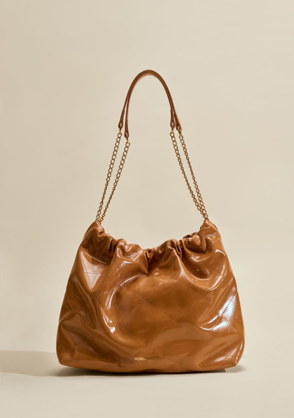 Bolsa Morena Rosa Hobo Alça Corda Marrom