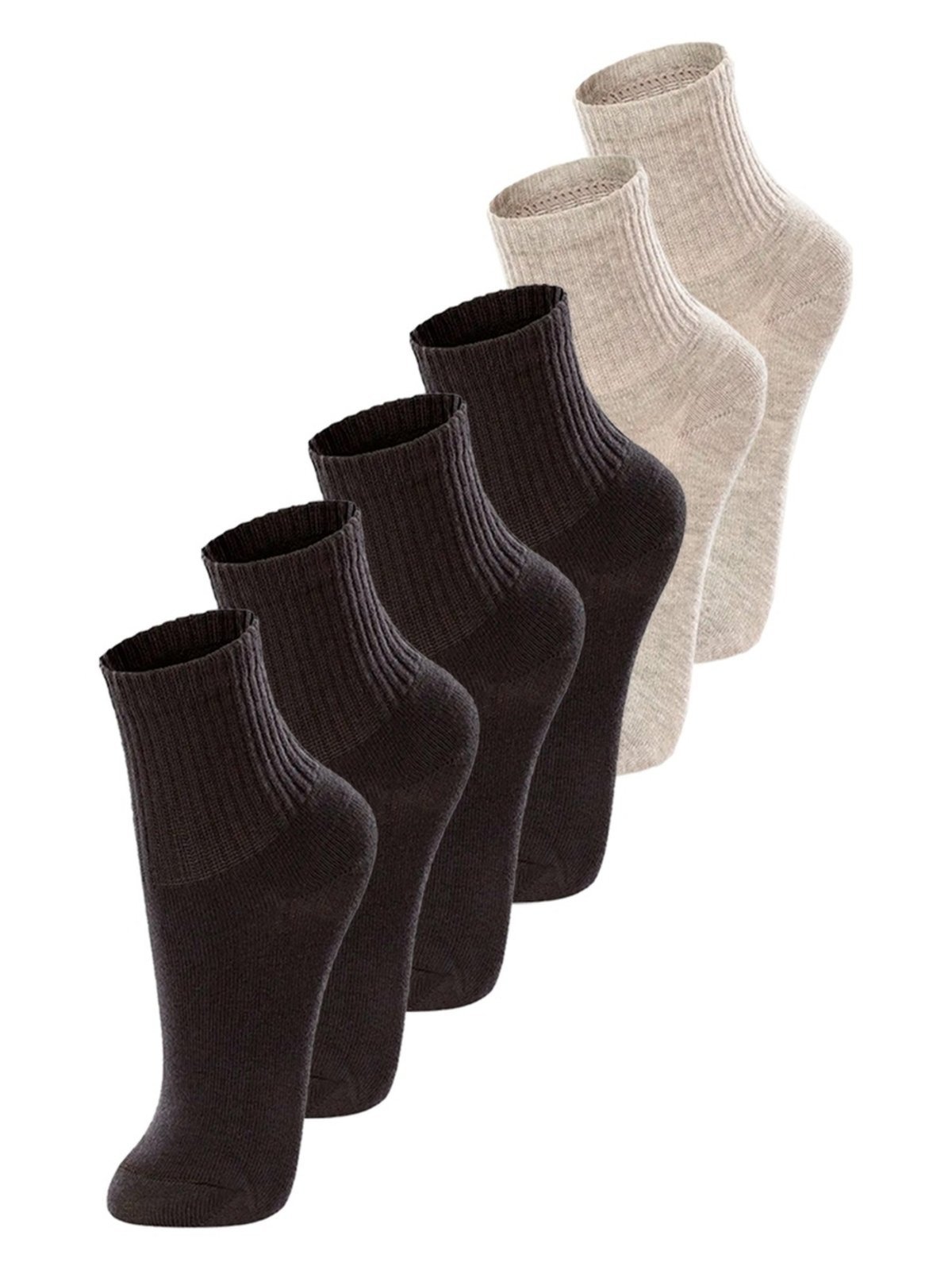 Vista 2 Kit com 6 Pares de Meias Infanti Cano Médio Lupo bege Lupo bege