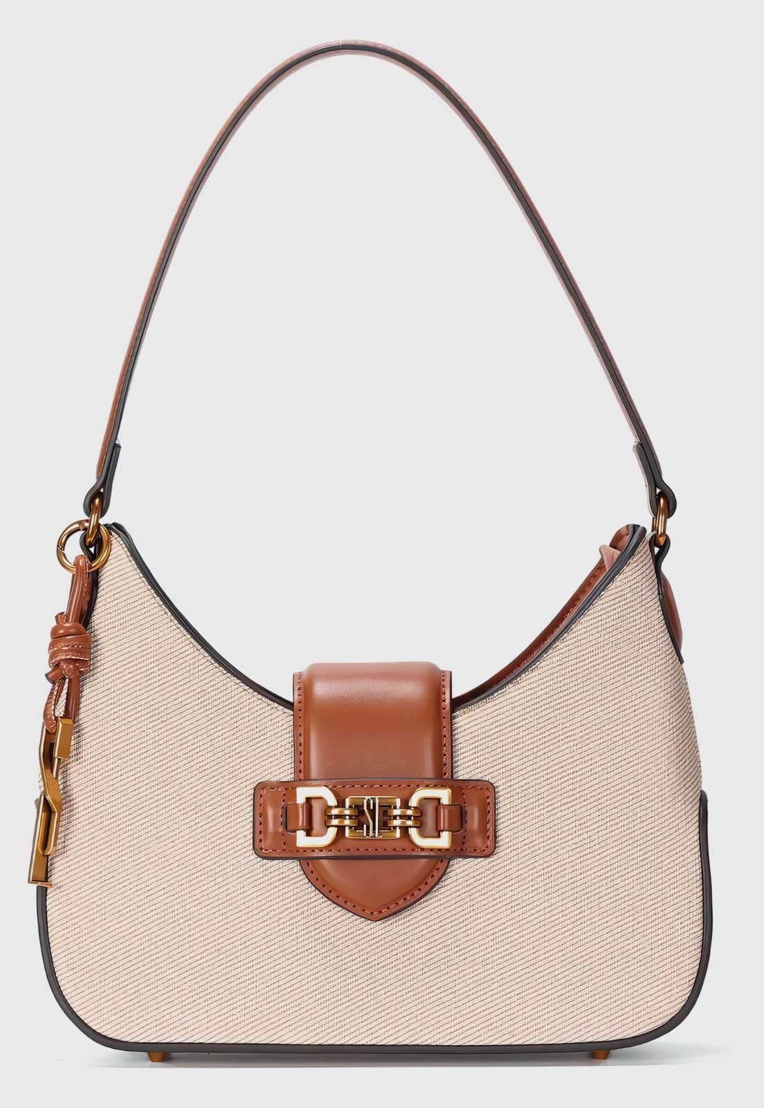 Bolsa Feminina Santa Lolla Estruturada Alça Tira Colo Bege