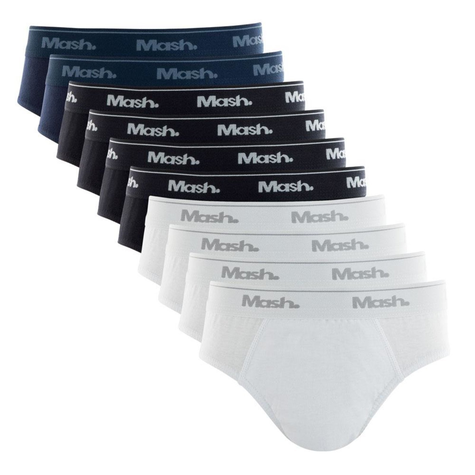 Vista 2 Kit 10 Cuecas Slip MASH preto MASH preto