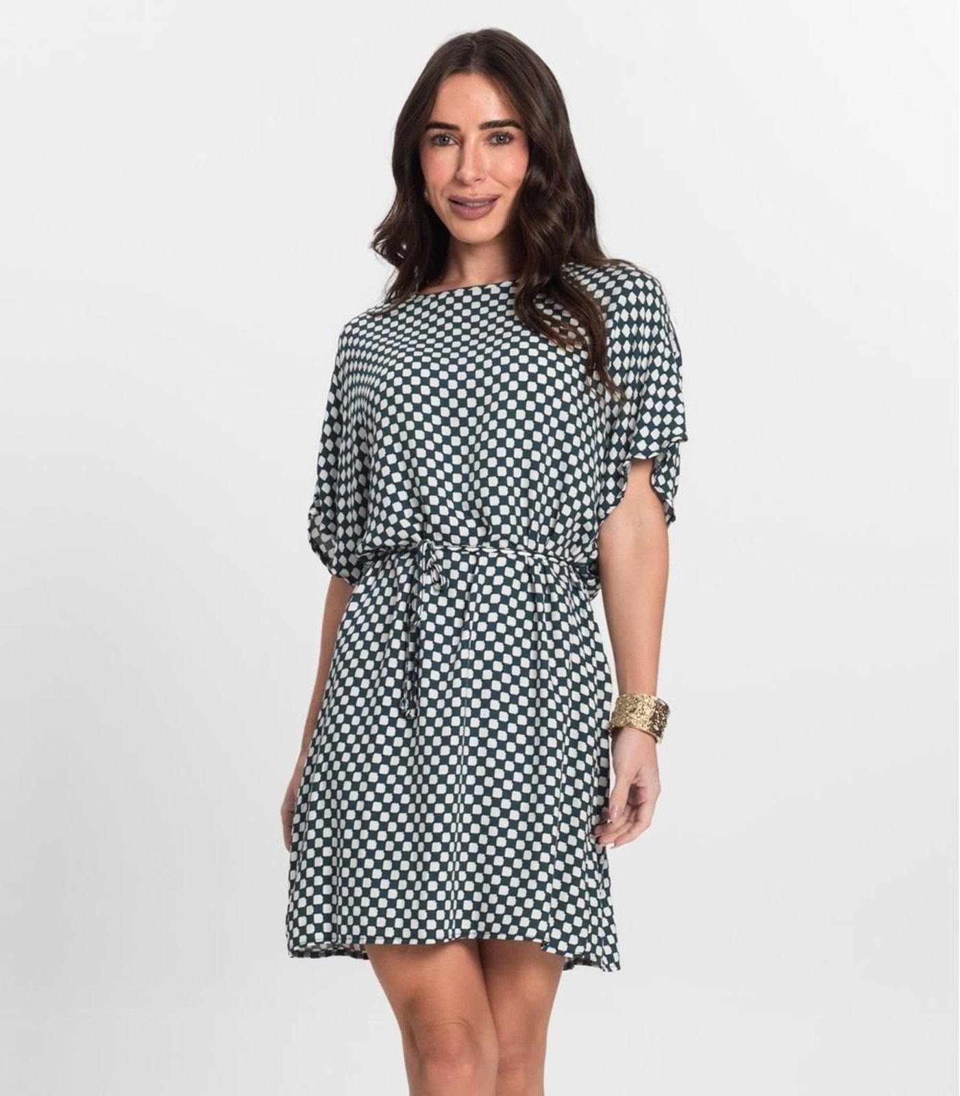 Vestido Feminino Estampado Infinita Cor Verde