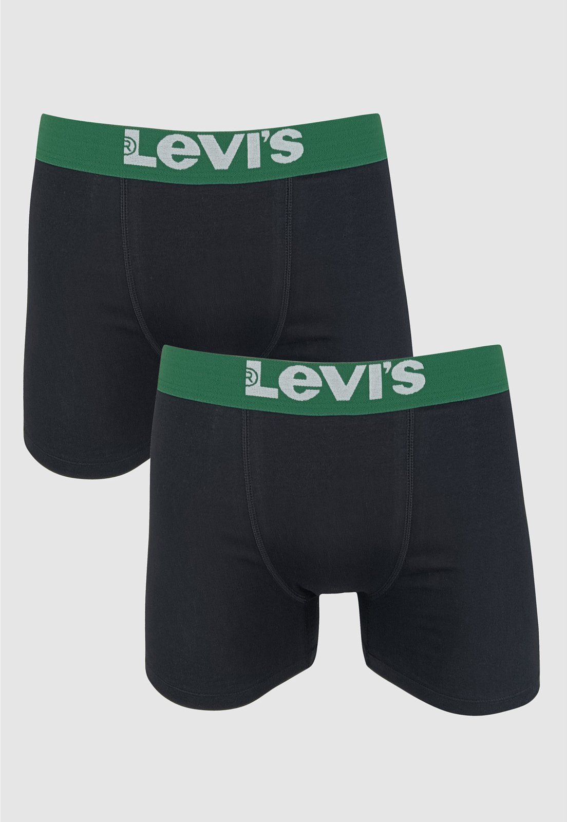 Kit 2pçs Cueca Levi's Boxer Cotton Black