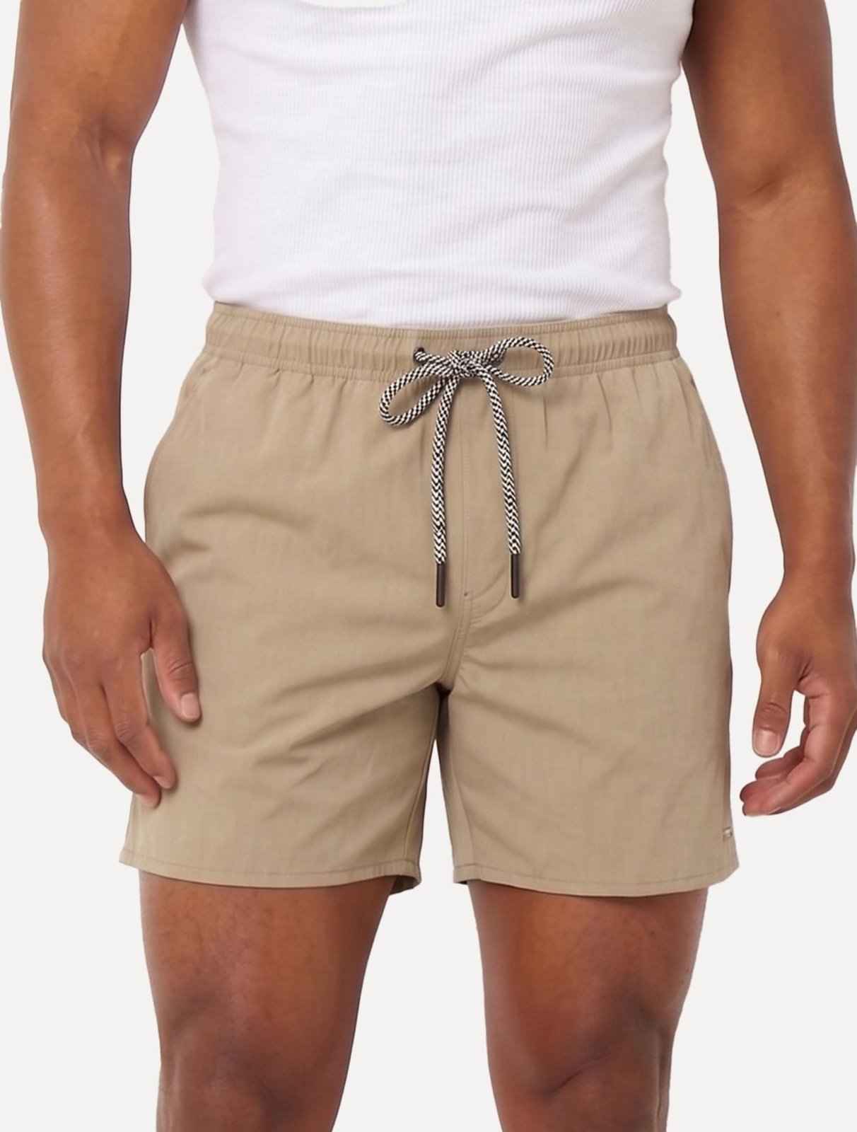Short Aramis Masculino D Água Elastico Logo Cáqui
