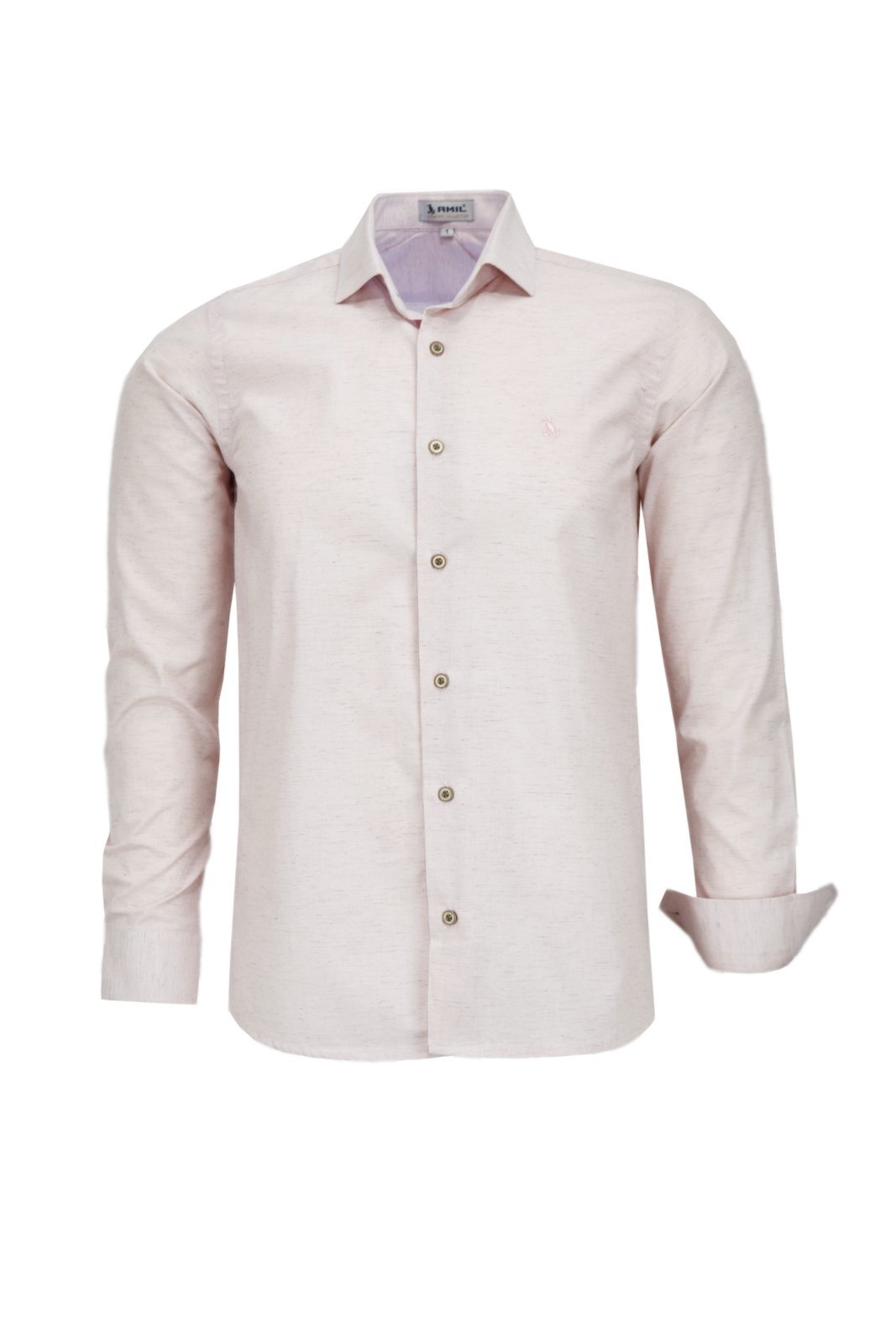 Camisa Social Amil Manga Longa Algodão, Linho E Viscose 1809