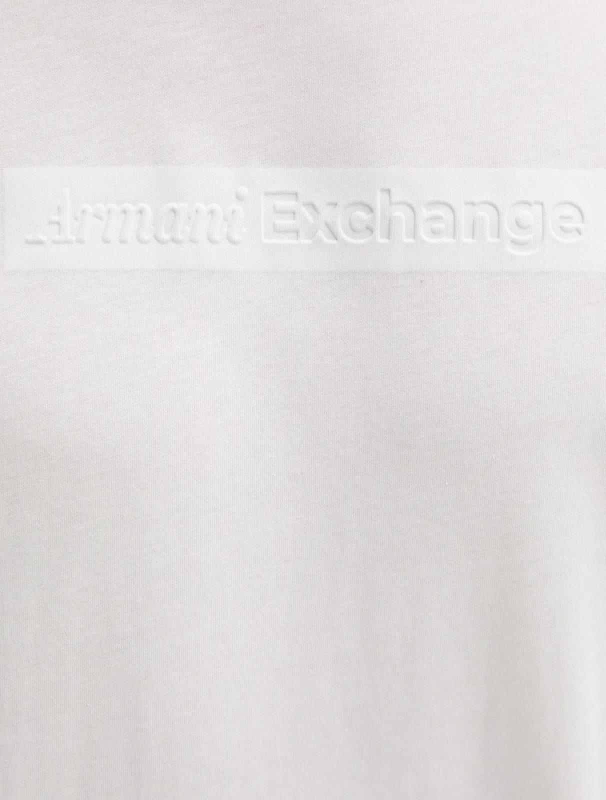 Vista 3 Camiseta Armani Exchange Masculina Regular Mono Logo Relevo Off-White off-white white Armani Exchange off-white white