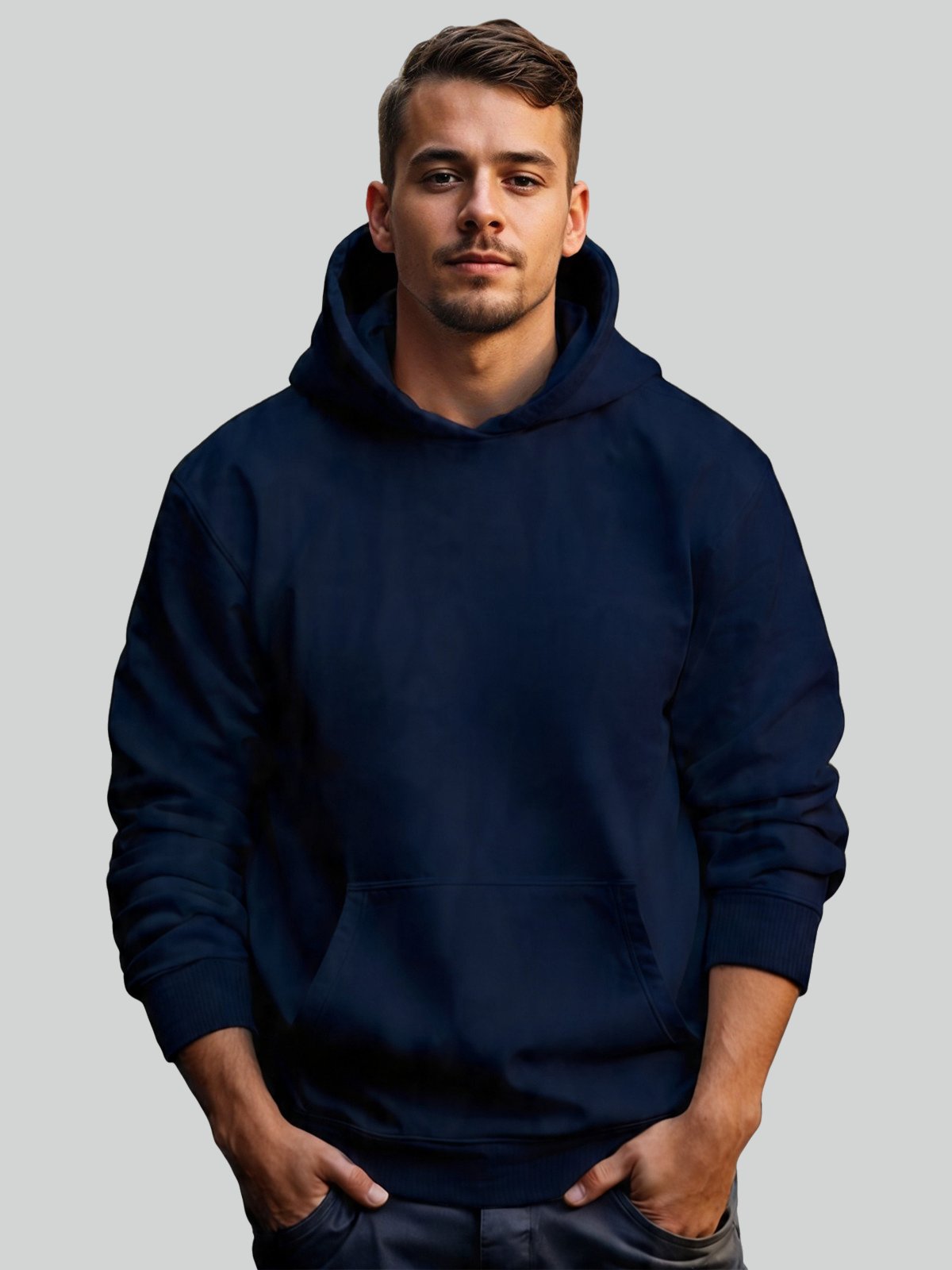 Moletom Masculino Benellys Canguru Azul Marinho