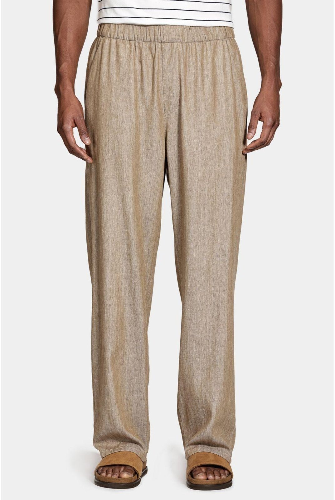 Calça Chino Aramis Algodão Ampla Rustica Caqui