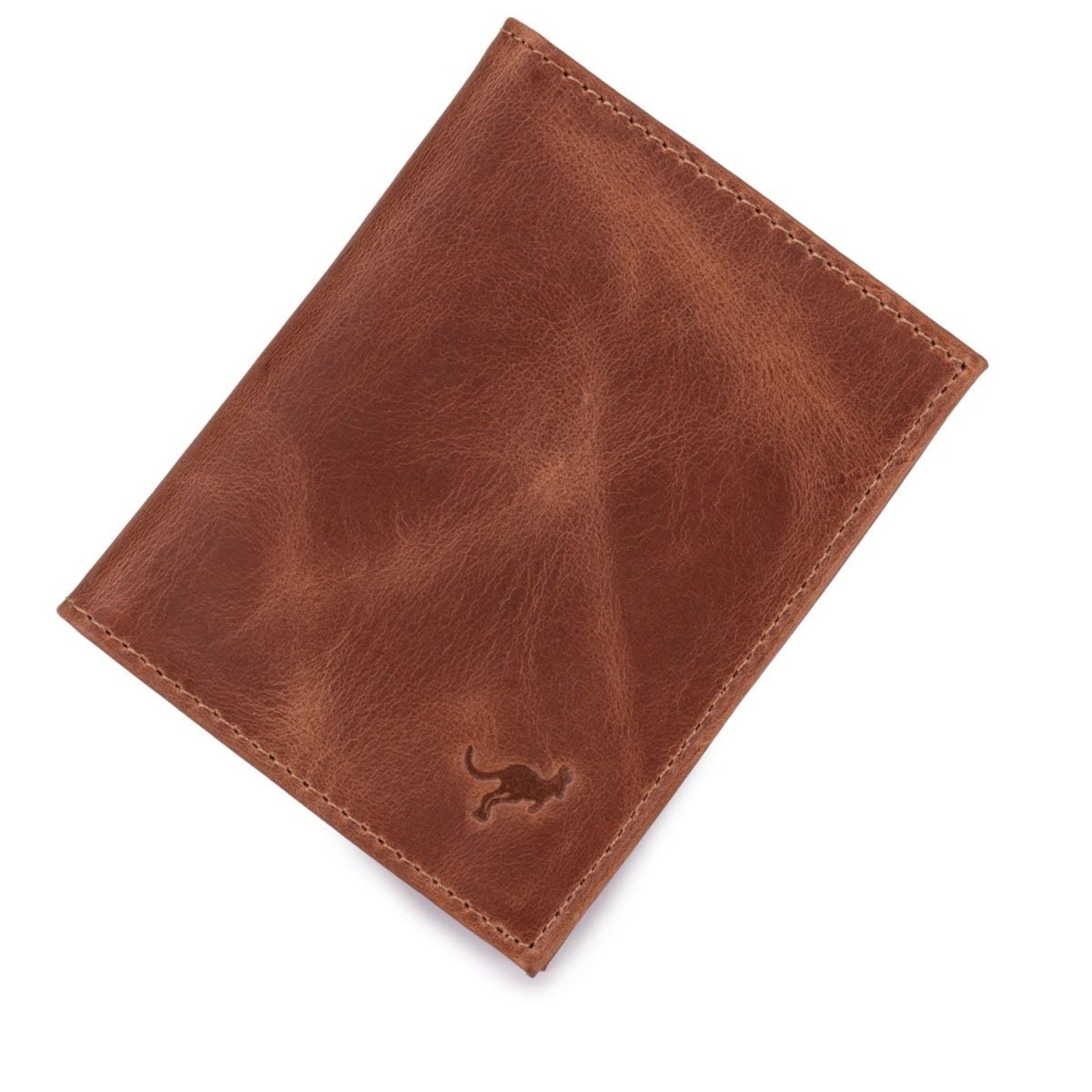 Carteira Masculina Porta Cartão Couro Legítimo Com Plástico ello griff Marrom
