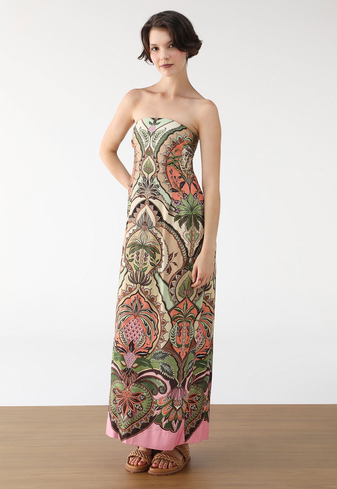 Vestido FARM Midi Odara Verde