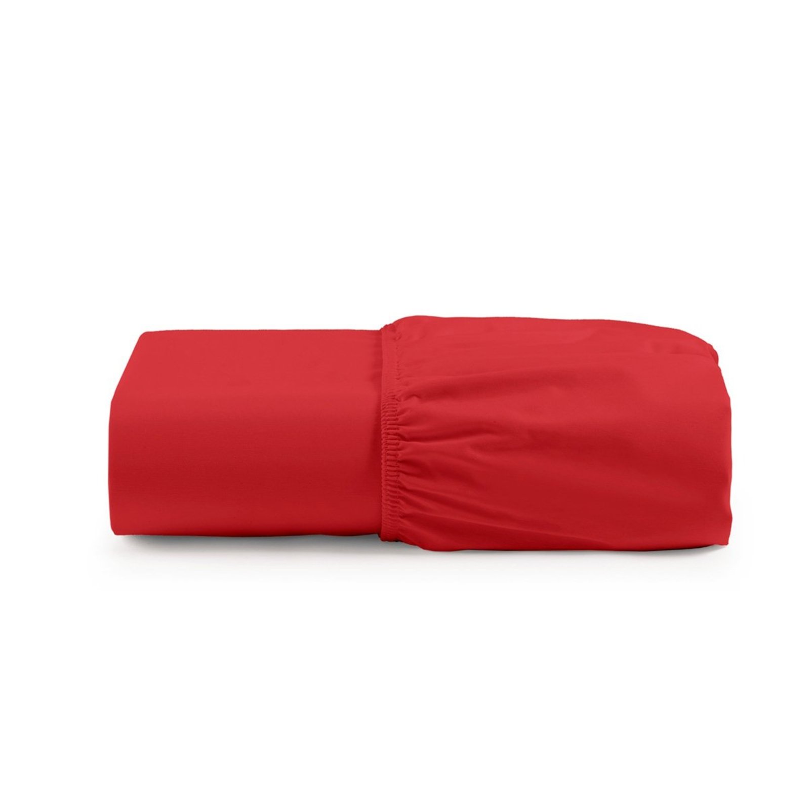Lençol Premium Soft Avulso de Baixo Casal Queen com Elástico Micropercal 600 Fios Vermelho