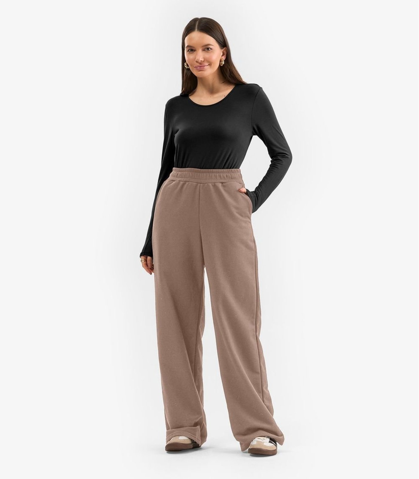 Calça Feminina em Moletom Rovitex Marrom
