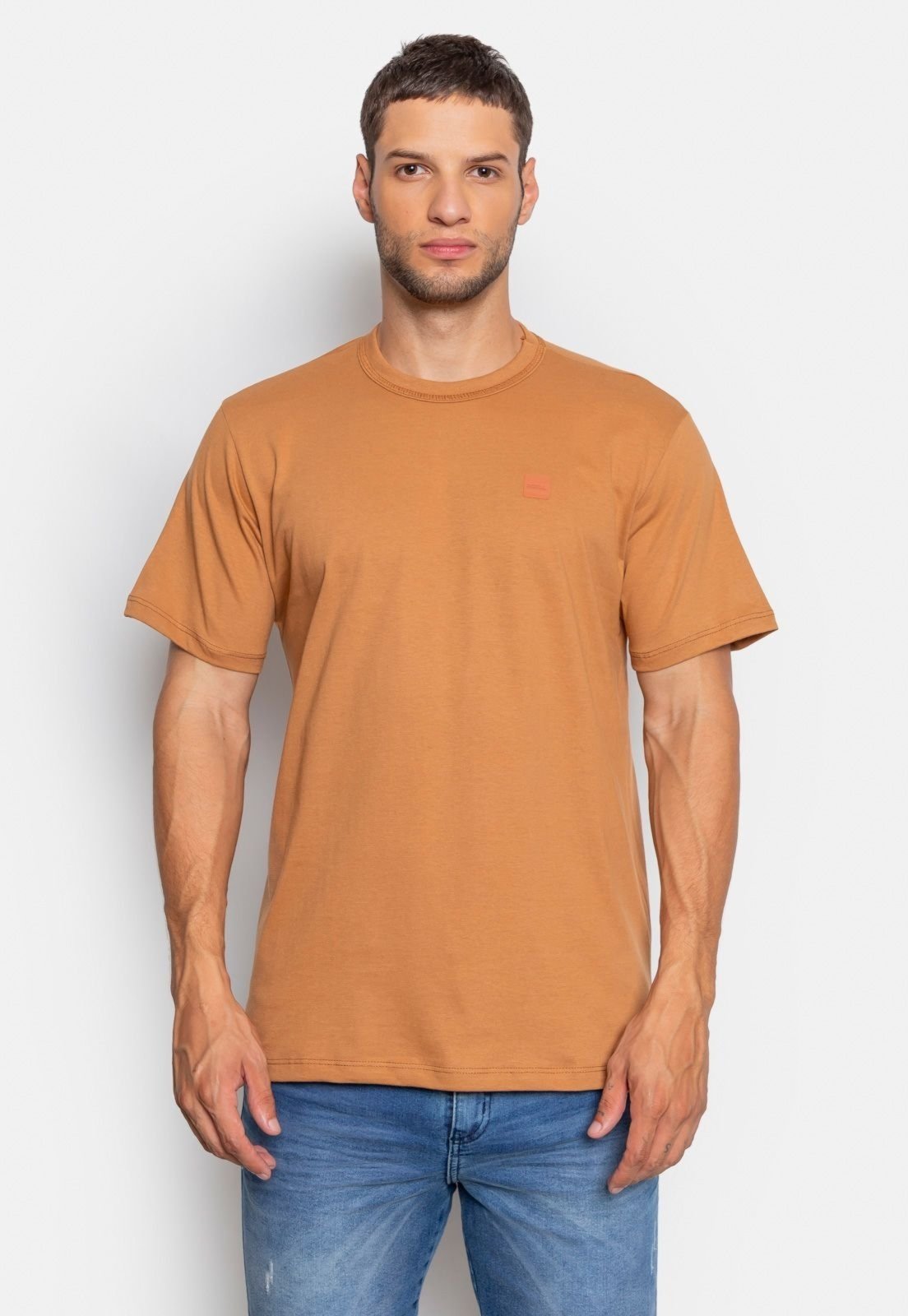 Camiseta Fatal Fashion Basic Rubber Marrom