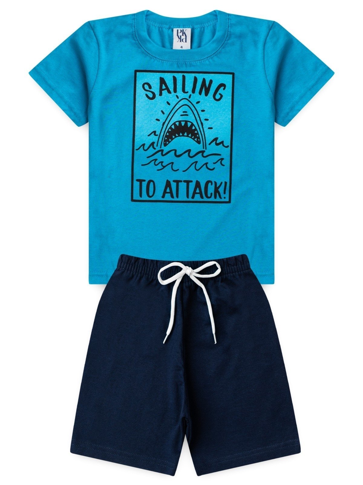Vista 2 Infantil - Conjunto Platinum Navegando PLATINUM KIDS azul PLATINUM KIDS azul