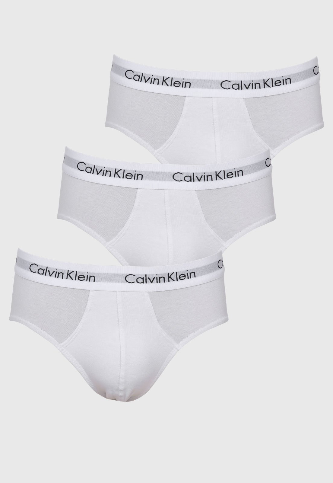 Vista 2 Kit 3pçs Cueca Calvin Klein Underwear Slip branco Calvin Klein Underwear branco