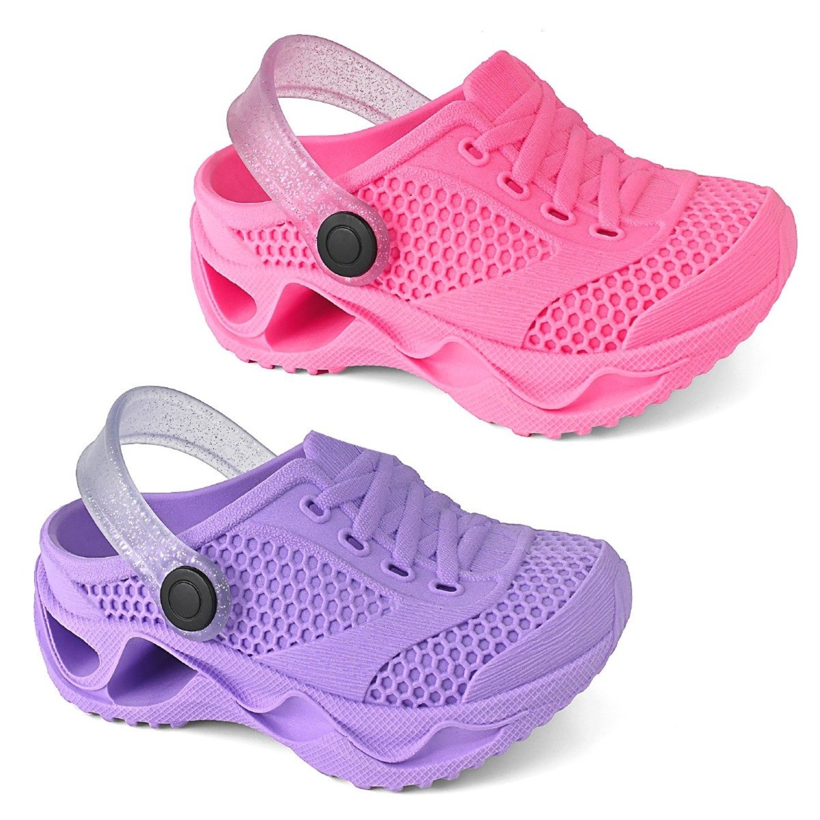 Infantil - Kit 2 Pares Babuche Menina Menino Macio Leve Tns001 Rosa e Roxo