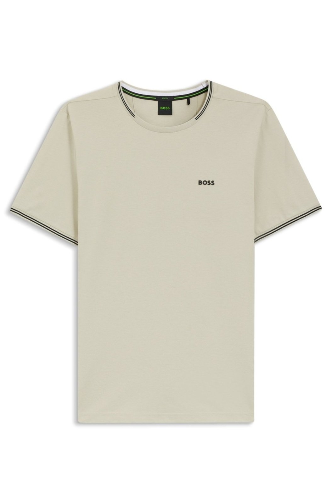 Camiseta De Algodão Elástico Com Logo