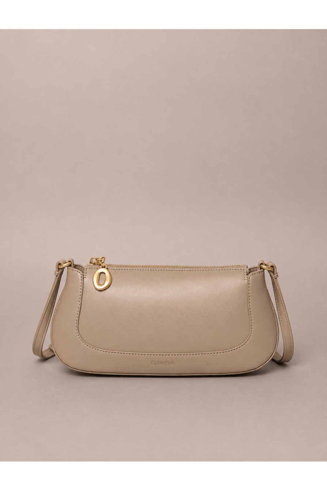 Bolsa Calvin Klein Crossbody Com Pingente Dourado - Havana
