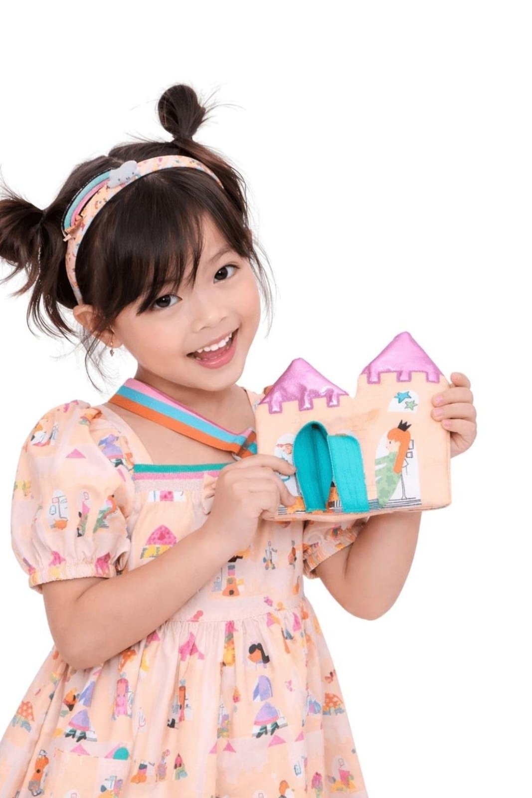 Infantil - Bolsa Menina Lá No Meu Castelo Alphabeto Pacoca Bege