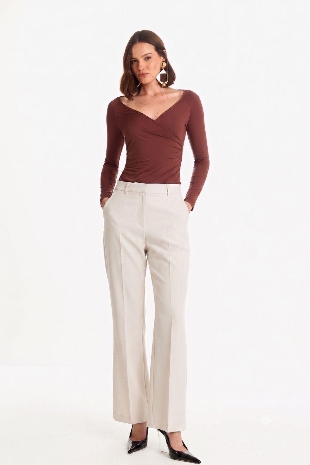 Calça Alfaiataria Carlota Costa Branco