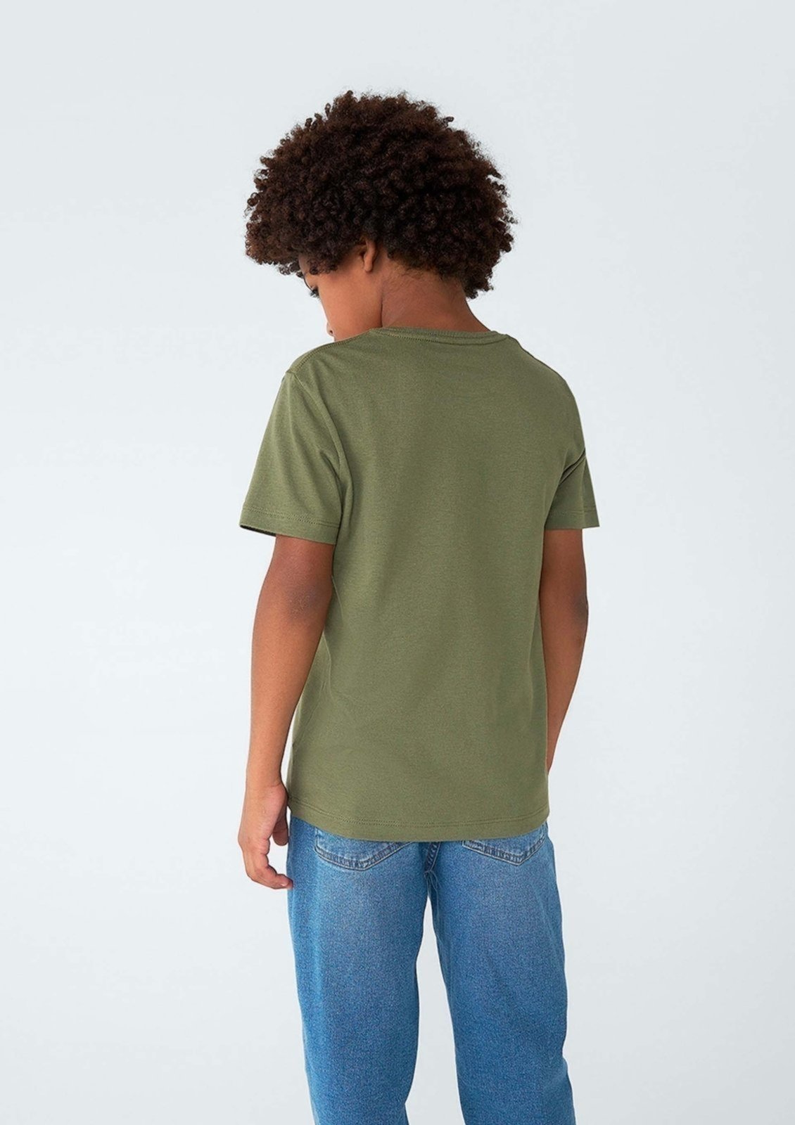 Vista 3 Infantil - Camiseta Básica Menino Manga Curta Slim Tam 1 A Hering azul Hering azul