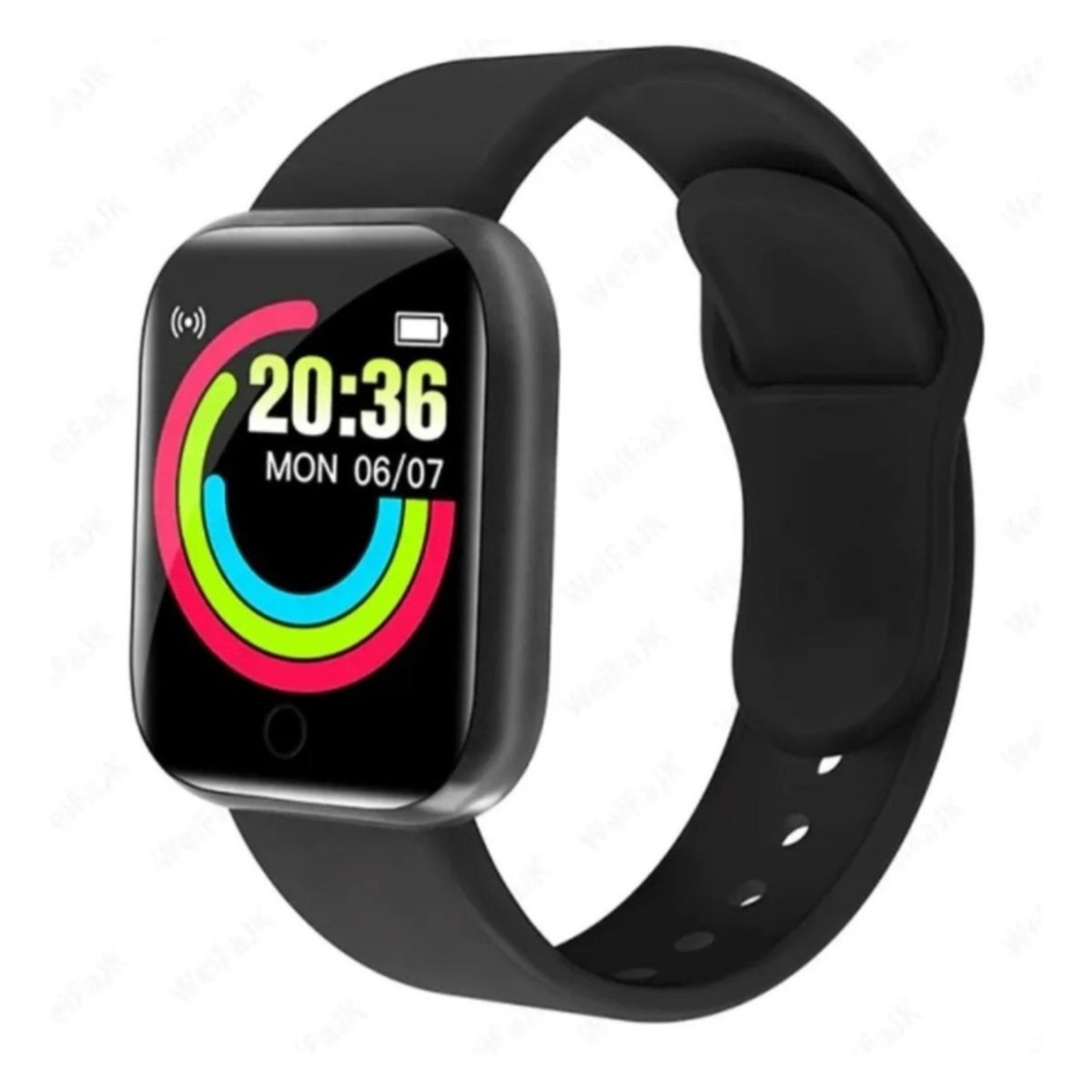 Relógio Smart Inteligente Feminino Masculino Bluetooth Touch Screen Preto