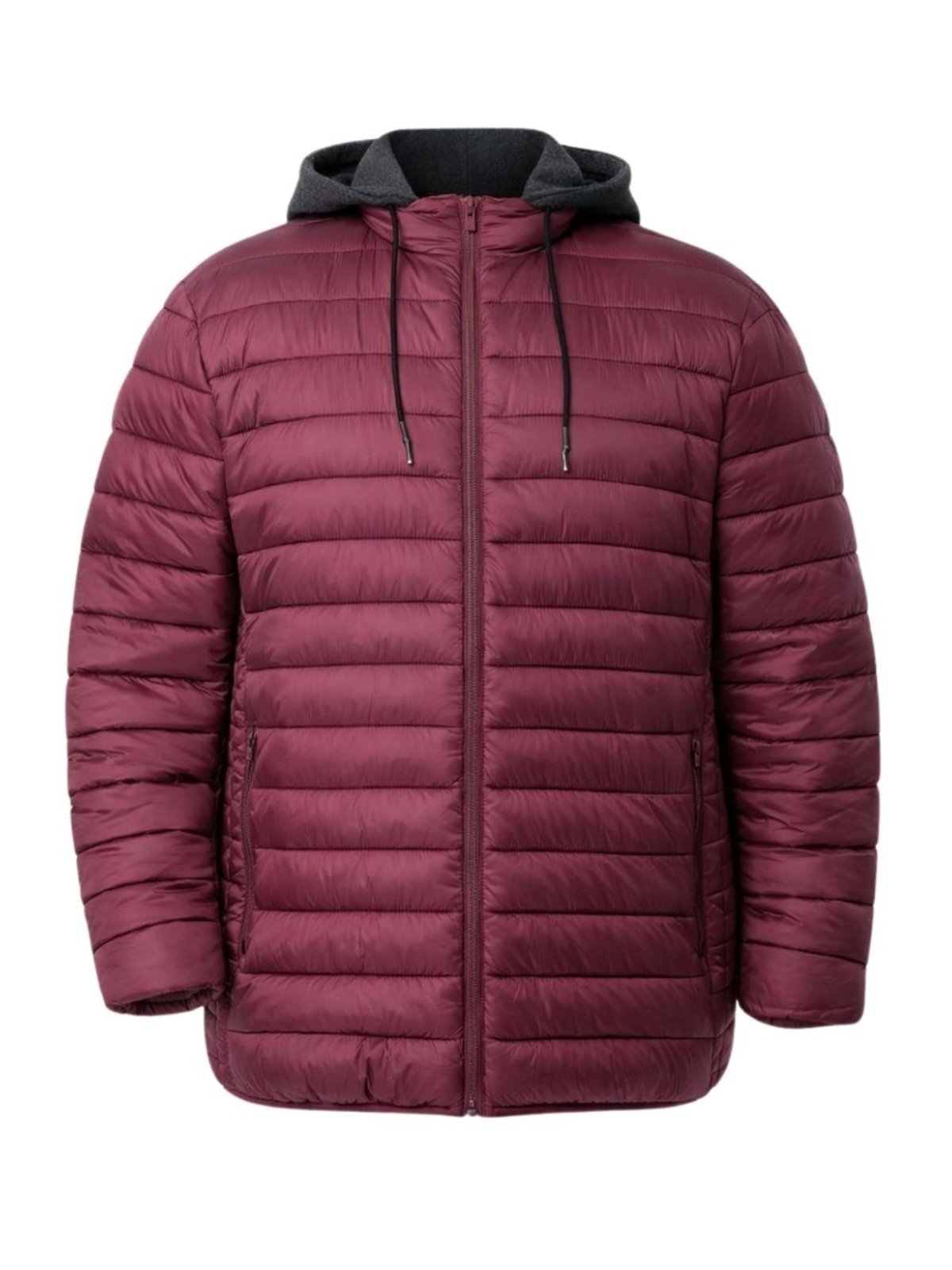 Jaqueta Masculina Plus Size Puffer Com Capuz Removível Crocker