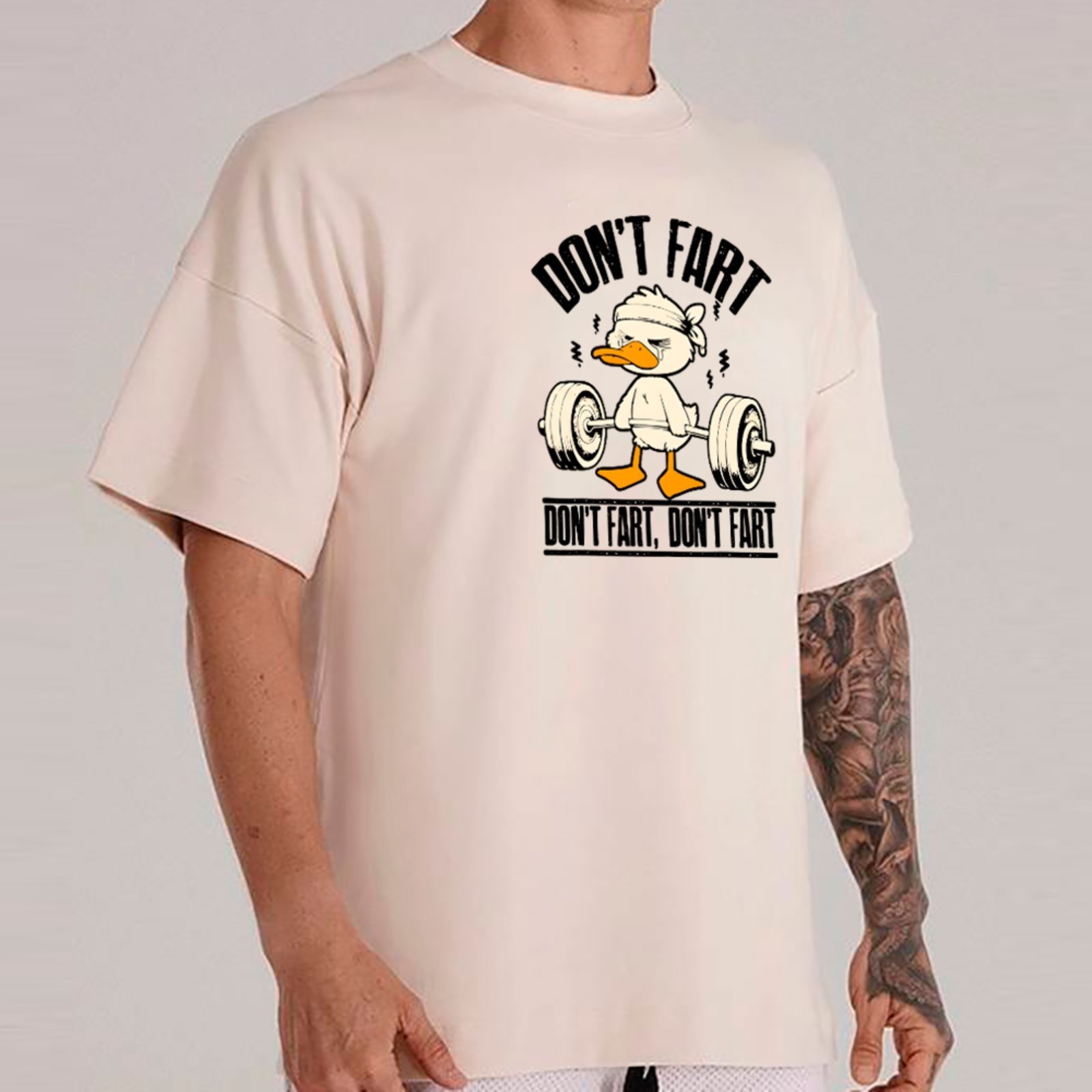 Vista 2 Camiseta Ousy Básica Segura o Ar e Sobe a Carga Unissex Off White off-white white ousy off-white white
