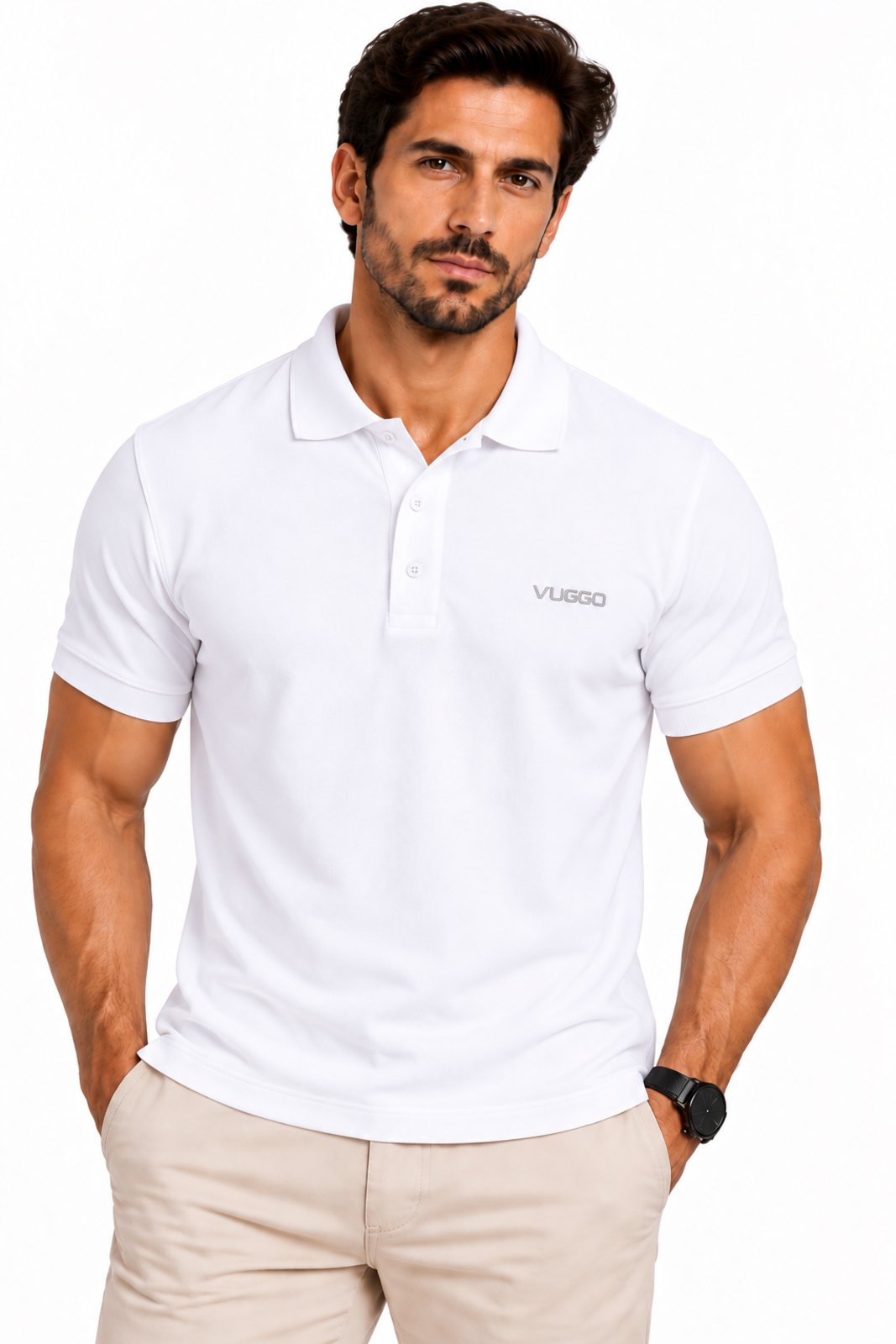 Camisa Polo Masculina D Bell Outlet Fashion Alassano Branco