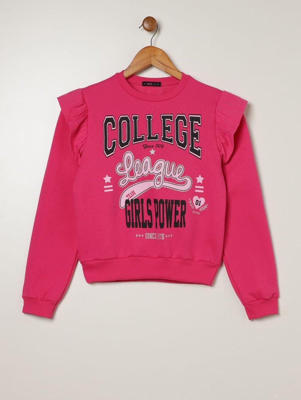 Vista 2 Infantil - Moletom Vels Juvenil Para Menina - PINK rosa pink Vels rosa pink