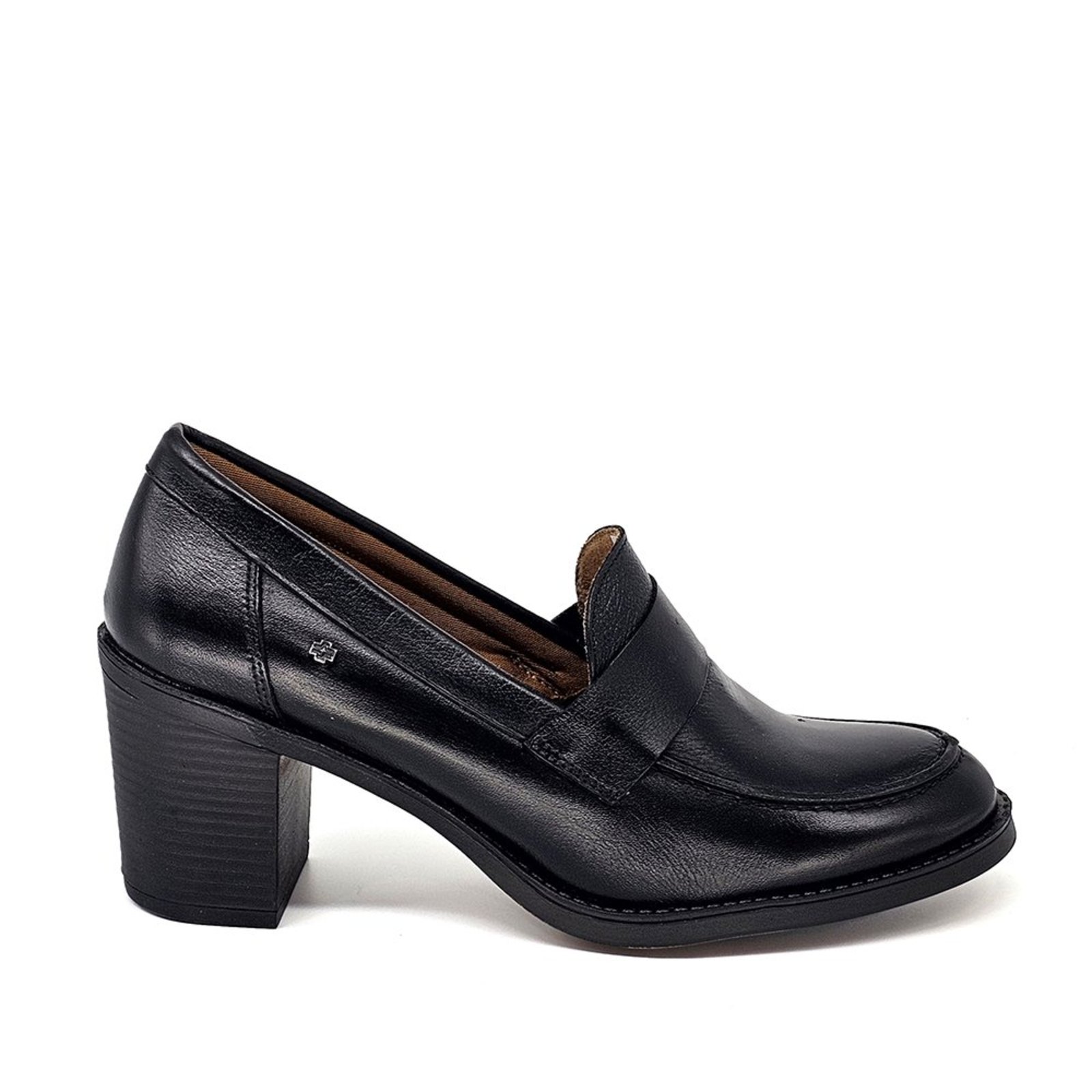 NAO005 SAPATO C/ GRAVATA NAOMI - COURO CFT PRETO LUSTRO.