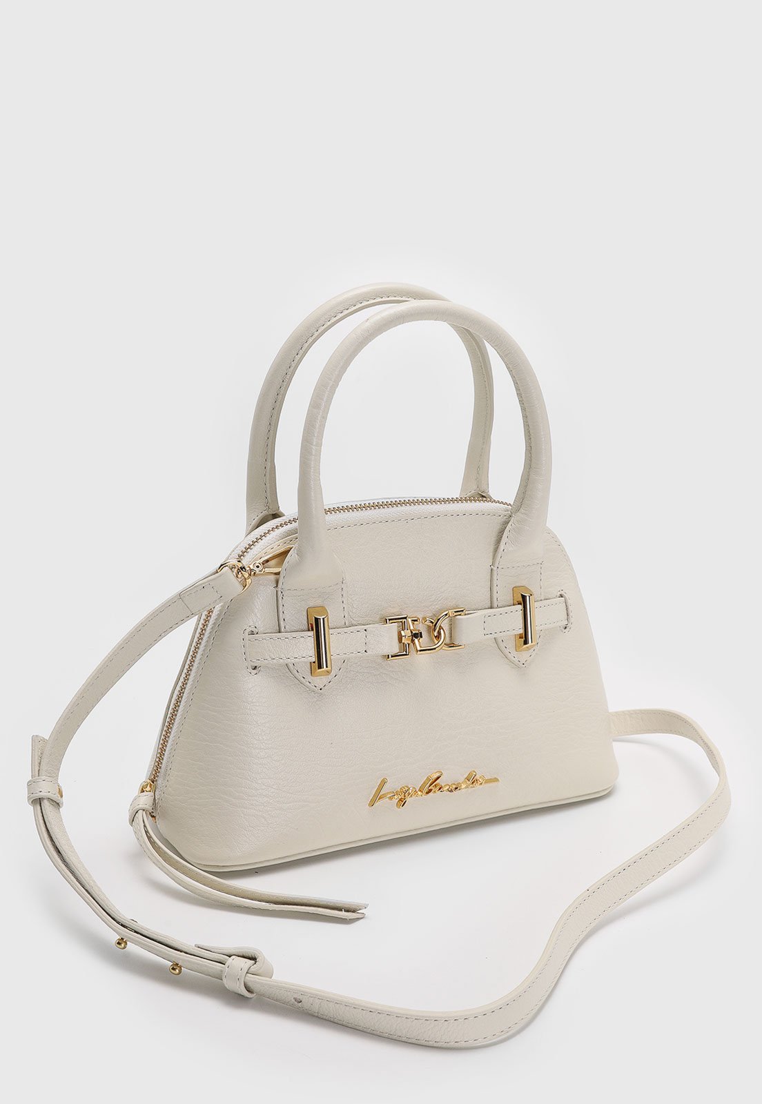 Vista 3 Bolsa Luiza Barcelos Tiracolo Alça dupla Off White off-white white off-white white