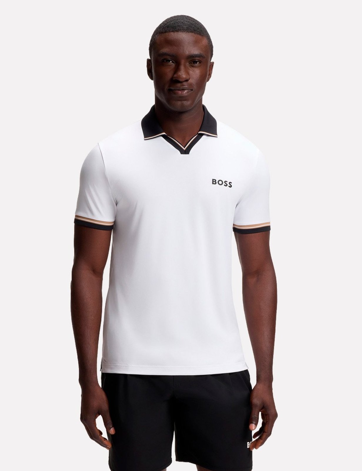 Polo Hugo Boss Masculina Slim Fit PL-TOC Serve 2 Branca