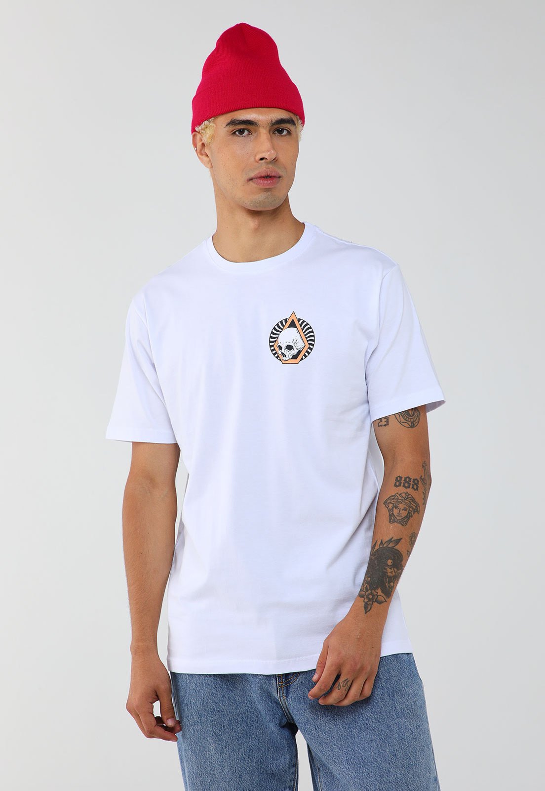 Camiseta Masculina Volcom Silk Arched Branca