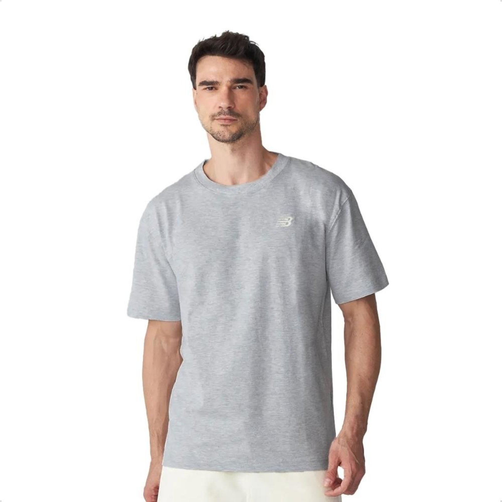 Camiseta New Balance Masculina Small Logo Cinza
