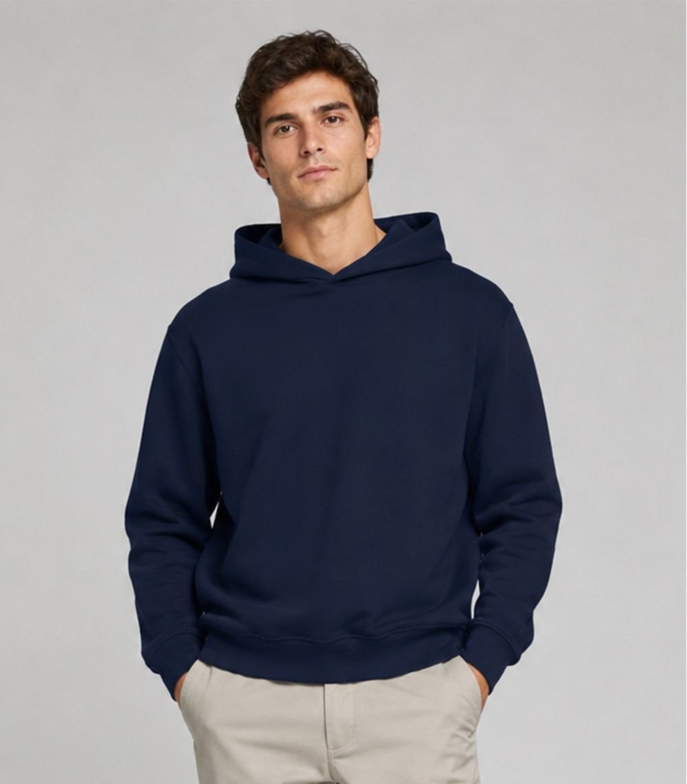 Blusão Com Capuz Em Moletom Masculino Select Azul