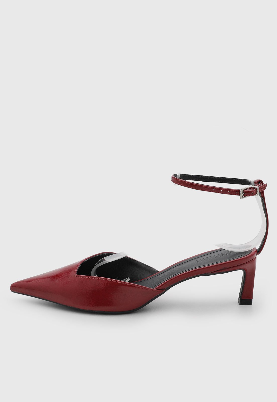 Scarpin Feminino Santa Lolla Salto Baixo Bico Fino Vermelho