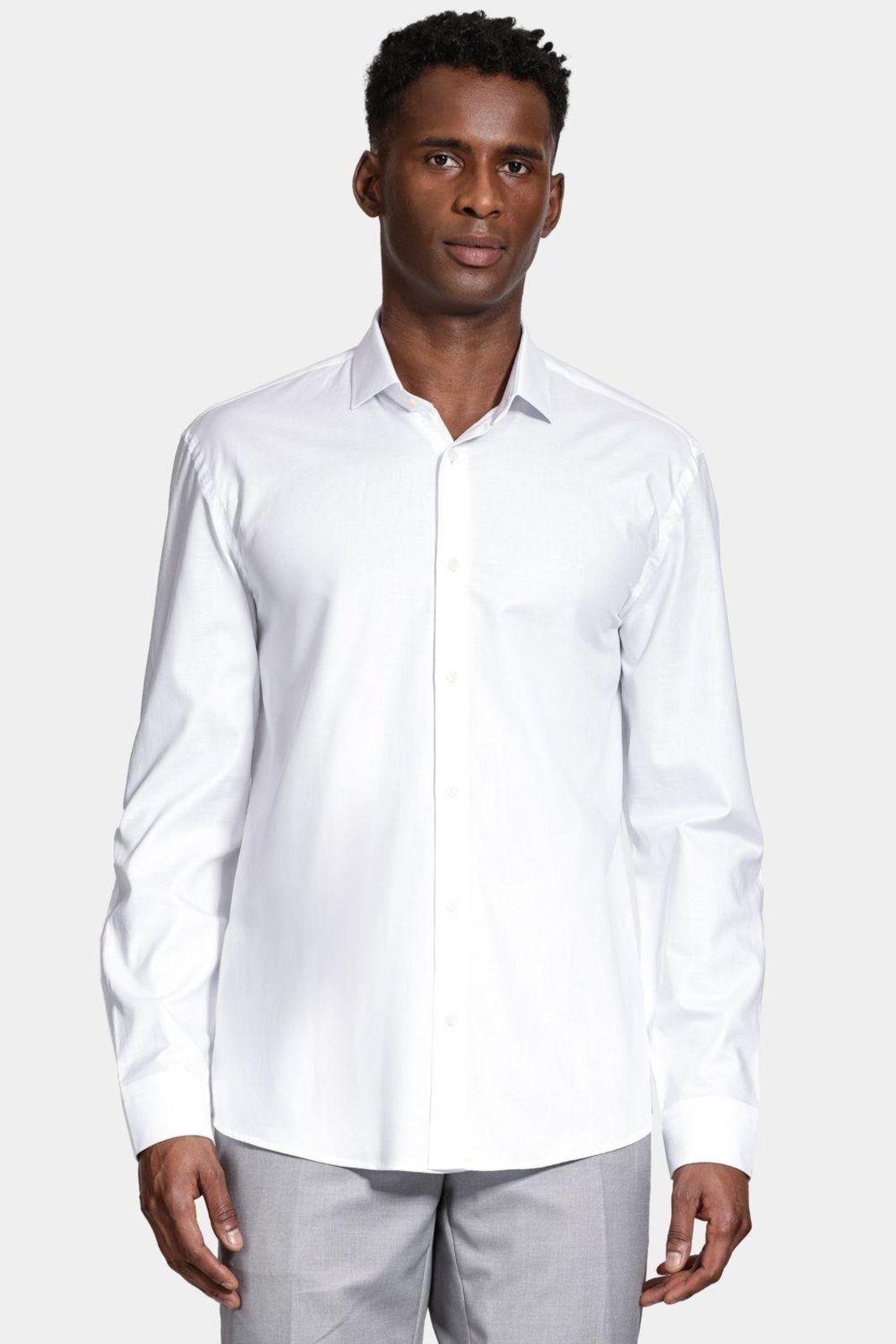 Camisa Aramis Slim Manga Longa Algodão Pima Branco