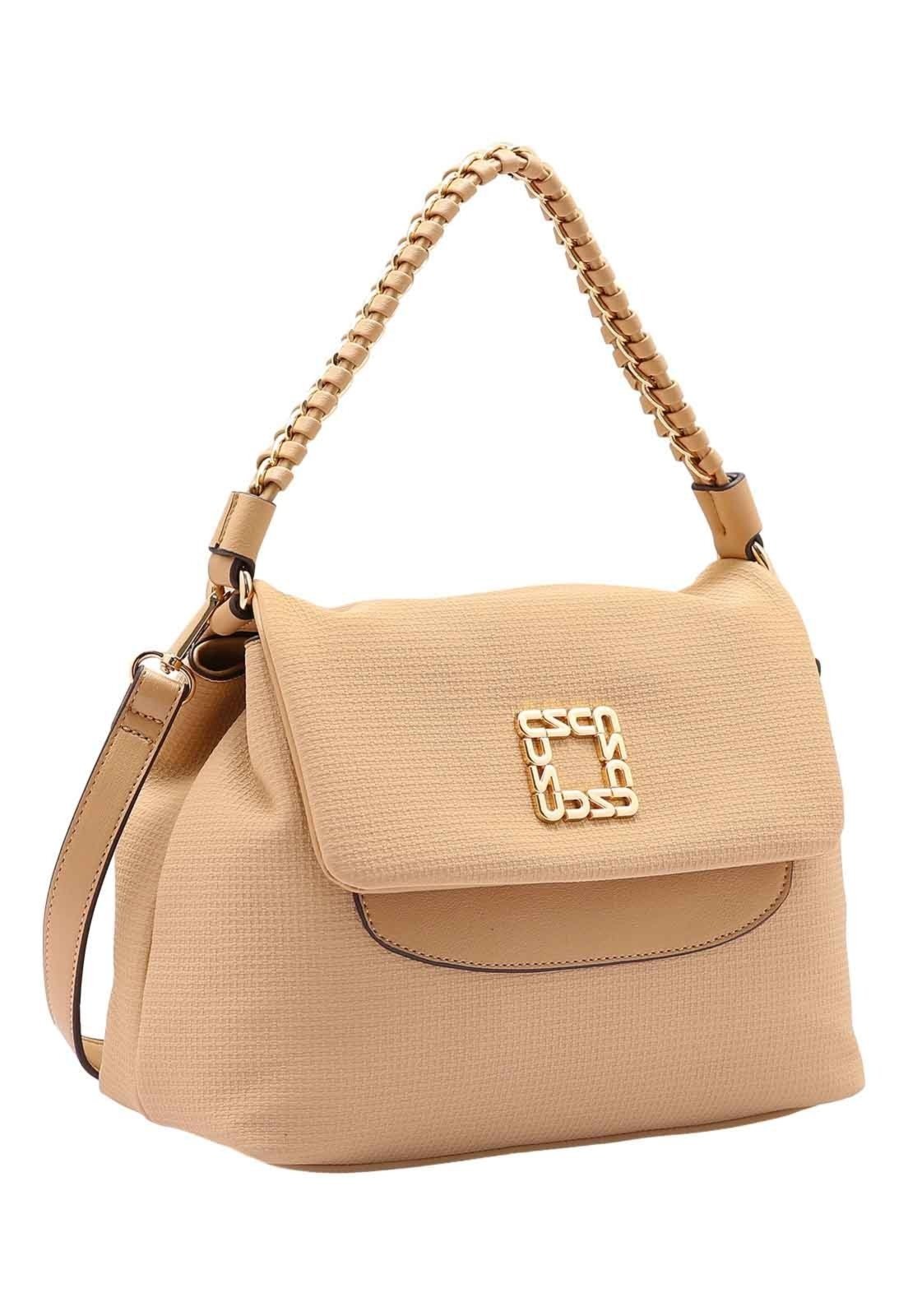 Bolsa Feminina Chenson Original Ferragem Deluxe Mão Bege 3485057