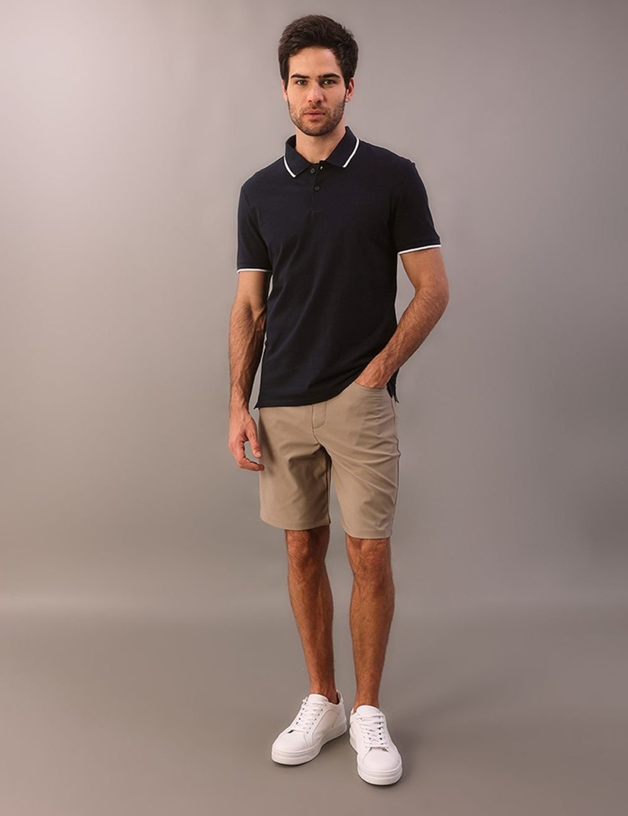Bermuda Calvin Klein Classica 5 Pockets - Caqui Medio Calvin Klein Jeans