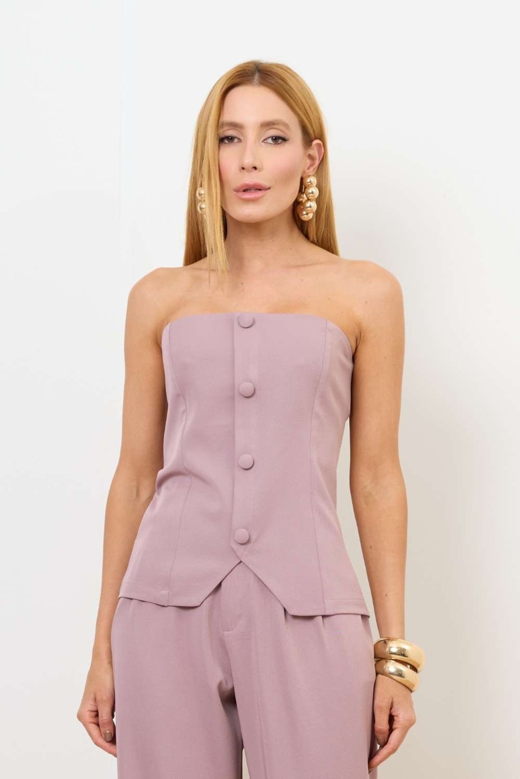 Blusa Vanibele Tomara que Caia Rosa Malva