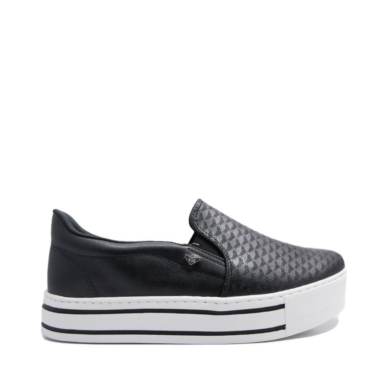 Tenis Via Marte Slip On Solado Branco Via Marte Preto