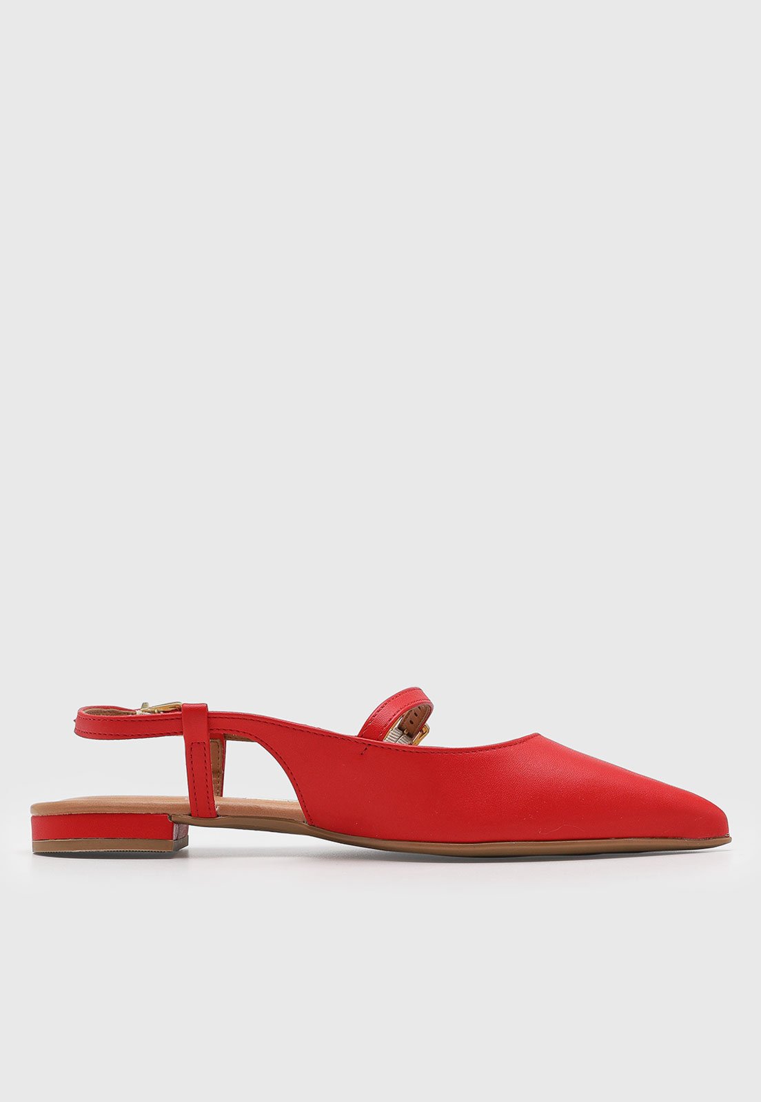 Vista 3 Sapatilha Feminina Vizzano Bico Fino Vermelha vermelho VIZZANO vermelho